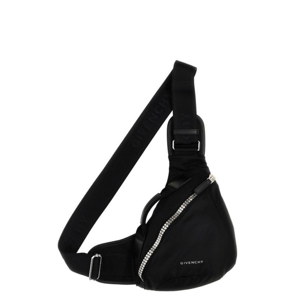 Givenchy G zip triangle bag black